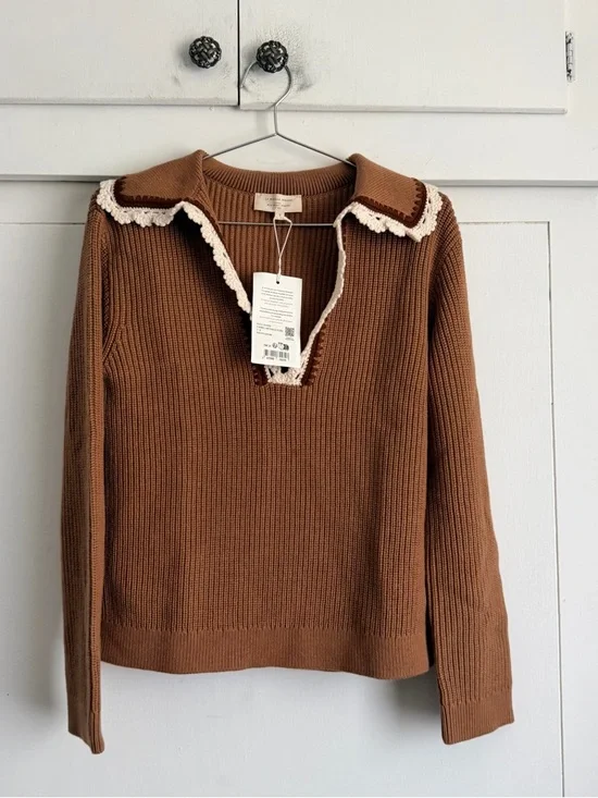 Sezane Ivane Sweater - Camel - Picture 1 of 8